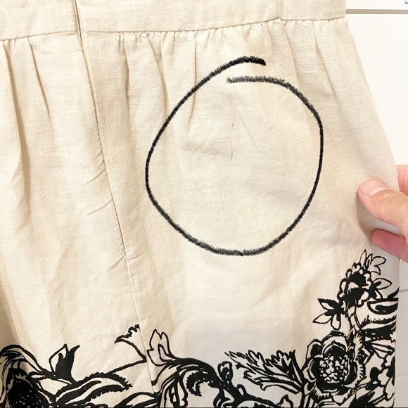 LOFT | Linen Blend Floral Fit and Flare Dress Size 6 - Picture 10 of 10